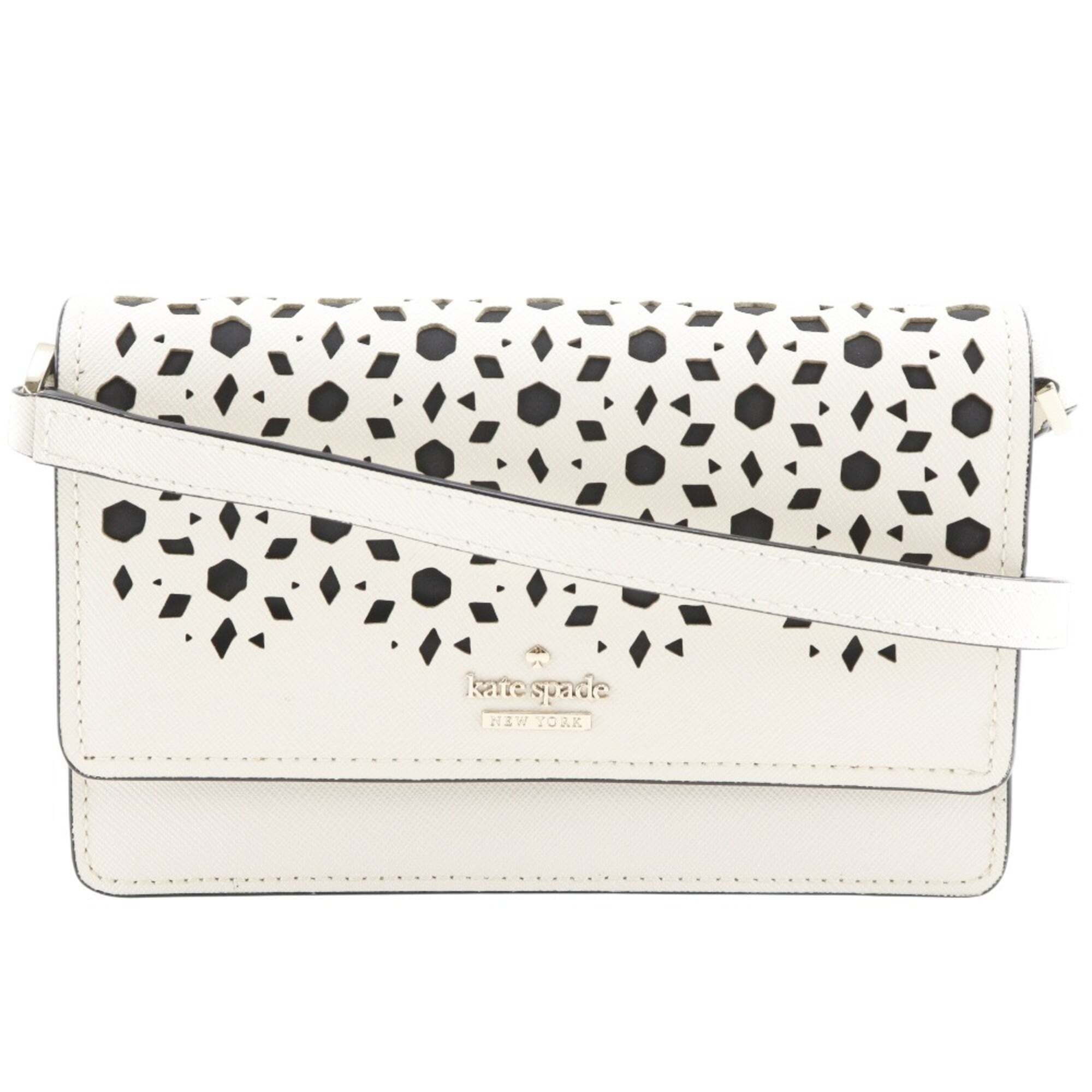 Kate Spade Pochette Shoulder Bag, Perforated Leather, 2-Way, Pwru5572, White,...
